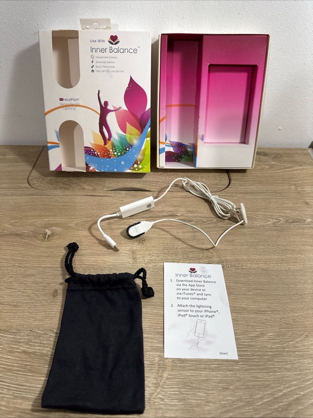 HeartMath Inner Balance Lightning Wired Ear Sensor for iOS Lightning Works